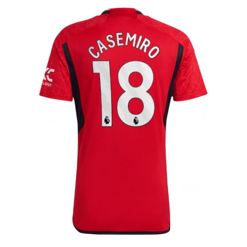 Fotballdrakt Herre Manchester United Casemiro #18 Hjemmedrakt 2023-24 Kortermet